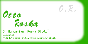 otto roska business card